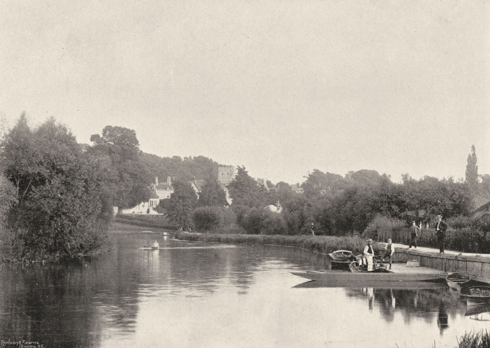 IFFLEY. Church, from above. Lower Oxford Course 1897 old antique print picture